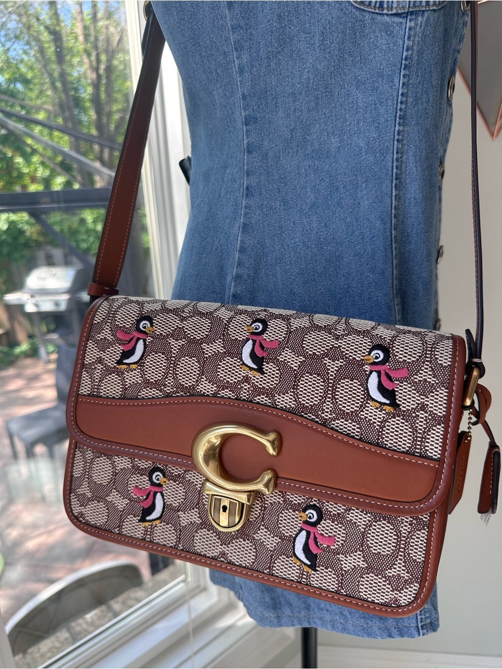LIMITED EDITION Coach Studio Signature Crossbody Shoulder Bag Brown Penguin